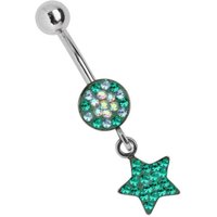 Adelia´s Bauchnabelpiercing "Piercing Piercing Bauchnabelpiercing" 316l Stahl Banane - rund Stern Hänger mit kleinen Steinen Adelia´s Bauchnabelpiercing "Piercing Piercing Bauchnabelpiercing" 316l Stahl Banane - rund Stern Hänger mit kleinen Steinen von Adelia´s
