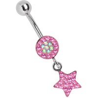 Adelia´s Bauchnabelpiercing "Piercing Piercing Bauchnabelpiercing" 316l Stahl Banane - rund Stern Hänger mit kleinen Steinen Adelia´s Bauchnabelpiercing "Piercing Piercing Bauchnabelpiercing" 316l Stahl Banane - rund Stern Hänger mit kleinen Steinen von Adelia´s