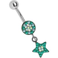 Adelia´s Bauchnabelpiercing "Piercing Piercing Bauchnabelpiercing" 316l Stahl Banane - rund Stern Hänger mit kleinen Steinen Adelia´s Bauchnabelpiercing "Piercing Piercing Bauchnabelpiercing" 316l Stahl Banane - rund Stern Hänger mit kleinen Steinen von Adelia´s