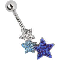 Adelia´s Bauchnabelpiercing "Piercing  Piercing Bauchnabelpiercing" Titan Banane 3 Strass Sterne klar hellblau dunkelblau Adelia´s Bauchnabelpiercing "Piercing  Piercing Bauchnabelpiercing" Titan Banane 3 Strass Sterne klar hellblau dunkelblau von Adelia´s