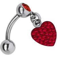 Adelia´s Bauchnabelpiercing "Piercing  Piercing Bauchnabelpiercing" Titan Banane - Bauchnabel Piercing Herzanhänger rot Adelia´s Bauchnabelpiercing "Piercing  Piercing Bauchnabelpiercing" Titan Banane - Bauchnabel Piercing Herzanhänger rot von Adelia´s