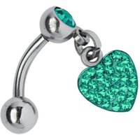 Adelia´s Bauchnabelpiercing "Piercing  Piercing Bauchnabelpiercing" Titan Banane - Bauchnabel Piercing Herzanhänger türkis Adelia´s Bauchnabelpiercing "Piercing  Piercing Bauchnabelpiercing" Titan Banane - Bauchnabel Piercing Herzanhänger türkis von Adelia´s