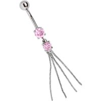 Adelia´s Bauchnabelpiercing "Piercing  Piercing Bauchnabelpiercing" Titan Banane rosa Doppelsteinhänger mit 4 Gliederketten Adelia´s Bauchnabelpiercing "Piercing  Piercing Bauchnabelpiercing" Titan Banane rosa Doppelsteinhänger mit 4 Gliederketten von Adelia´s