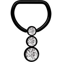 Adelia´s Brustwarzenpiercing "Piercing Brustpiercing" Stahl - Klemm-Brustring PVD schwarz mit Steinkugeln Adelia´s Brustwarzenpiercing "Piercing Brustpiercing" Stahl - Klemm-Brustring PVD schwarz mit Steinkugeln von Adelia´s