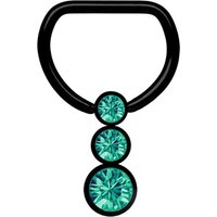 Adelia´s Brustwarzenpiercing "Piercing  Brustpiercing" Stahl - Klemm-Brustring PVD schwarz mit Steinkugeln Adelia´s Brustwarzenpiercing "Piercing  Brustpiercing" Stahl - Klemm-Brustring PVD schwarz mit Steinkugeln von Adelia´s