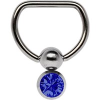 Adelia´s Brustwarzenpiercing "Piercing  Piercing Brustpiercing" Titan Brustpiercing D-Ring mit Doppel Klemmkugel und 6 mm Stein dunkelblau Adelia´s Brustwarzenpiercing "Piercing  Piercing Brustpiercing" Titan Brustpiercing D-Ring mit Doppel Klemmkugel und 6 mm Stein dunkelblau von Adelia´s