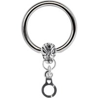 Adelia´s Brustwarzenpiercing "Piercing  Piercing Brustpiercing", Titan Brustpiercing Schmuck Ring BCR mit Totenkopf und Handschelle von Adelia´s