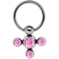 Adelia´s Intimpiercing "Piercing  Intimpiercing " Intimring BCR + Klemm-Verschluss mit 4 farbigen Steinen von Adelia´s