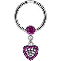 Adelia´s Intimpiercing "Piercing  Intimpiercing ", Ring BCR Stahl mit 5 mm Strasskugel von Adelia´s