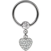 Adelia´s Intimpiercing "Piercing  Intimpiercing ", Ring BCR Stahl mit 5 mm Strasskugel von Adelia´s
