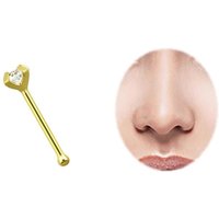 Adelia´s Nasenpiercing "Piercing  Piercing Nasenpiercing" Nasenstecker - Nose Bone 14kt Gold mit Zirkonia + Stopper von Adelia´s