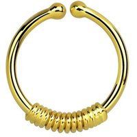 Adelia´s Nasenpiercing "Piercing  Nasenpiercing" Klemmring aus 925 Silber 18kt. vergoldet mit Spirale Adelia´s Nasenpiercing "Piercing  Nasenpiercing" Klemmring aus 925 Silber 18kt. vergoldet mit Spirale von Adelia´s