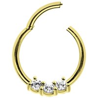 Adelia´s Nasenpiercing "Piercing Nasenpiercing", mit drei klaren gefassten Kristallen in 2 mm Adelia´s Nasenpiercing "Piercing Nasenpiercing", mit drei klaren gefassten Kristallen in 2 mm von Adelia´s