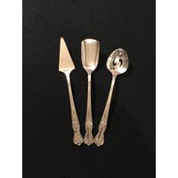 Jahrgang Silverplated - Mini Servieren Stücke 3Er Set von AdelineCompany