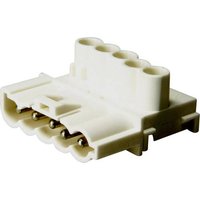 Adels-Contact 22820 Netz-Steckverbinder Stecker, gerade Gesamtpolzahl: 5 + PE 16A Weiß 100St. von Adels-Contact