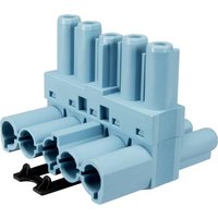 Adels-Contact 18078 T-Verteiler T-Verteiler Gesamtpolzahl: 5 + PE 20A Pastell-Blau 100St. von Adels-Contact