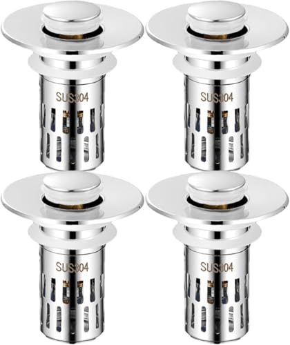 Agriculturi Bathroom Sink Universal Multi-Purpose Drain Strainer, Bathroom Sink Universal Drain Kit, Multi-Purpose Drain Strainer Popup with Stainless Steel Basket (4) von Aderpmin