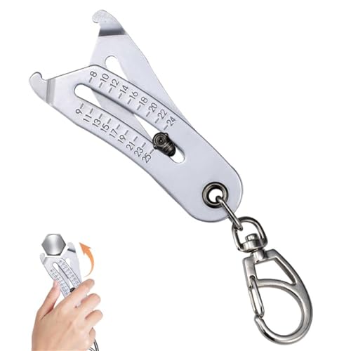 Portable Precise Thread Size Checker Keychain - Nut and Bolt Thread Checker Bolt Size Finder Keychain, Bolt Size and Thread Identifier Gauges for Quickly Identify and Verify (1Pcs) von Aderpmin