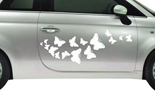 Aufkleber Kreative ador00010 Flug-Schmetterlinge, PVC, Weiß, 75 x 40 x 1 cm von Adesivi Creativi