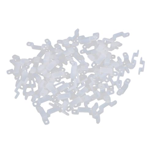 100 PCs Silikonstreifenklammern, Montagehalter -Clips für Leichtstreifen, flexible Befestigungshalterung für Klebebandlicht, einfache Installation (12 mm) von Adfaga