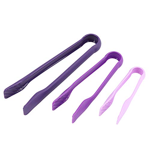 12,9 Zoll Lebensmittelzange, Plastikküchenzange mit Griff, Geschirrspüler, Plastikküchenwerkzeuge zum Backen, Kochen, Servieren, Party, Camping (Lila) von Adfaga
