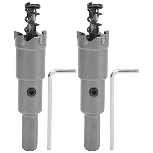 2 -Pack -Hardlegierung TCT -Loch -Sägeschneider Set Professionell Hocheffizienz Metall Schneidbohrmaschine für Stahl Eisen -Edelstahl -Aluminium -Kunststoff- und GFK -Platte (φ22,5 mm) von Adfaga