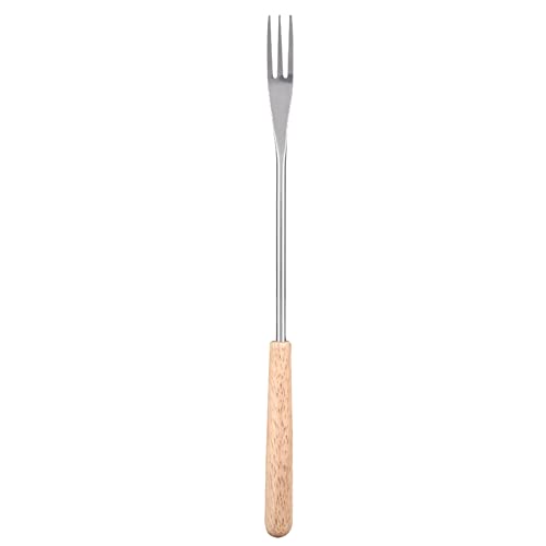 26,5 cm Bratenstöcke für Feuerstelle, 2 grillen Grillgabeln, Käse -Fondue -Sets mit Holzgriff, Edelstahlspieße für Camping, Picknick, Party von Adfaga