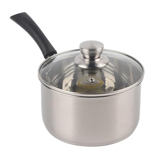 304 Edelstahl Suppen topf Einzel griff Milch topf Ergonomisches Design Anti-Skalierung Geschirr für Haus manns kost Heizung Milch gekochte Eier Pasta Material 18cm 1200g von Adfaga