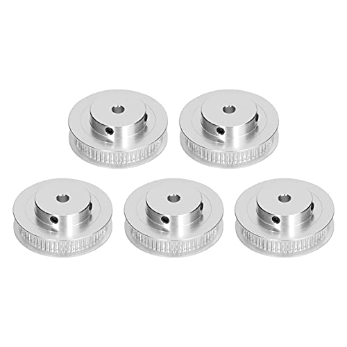 5 pcs mechanische Riemenscheiben -Timinggürtel -Synchronrad Hochgenauigkeit Haltbarer Aluminiumlegierungsübertragungskomponenten für Fräsmaschinen und Drucker von Adfaga