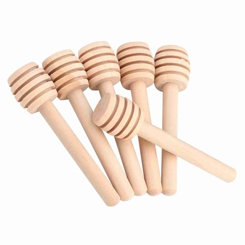 50 Stcs Honigdaucherstangen, Holzhonigendreiber für Topf, Mini -Rührstöcke für Sirup, Melasse, Küche, Frühstück, Kaffeebar, Kaffeebar (8cm) von Adfaga