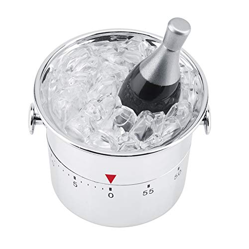 60 Minuten mechanischer Küchentimer, Edelstahl -Eimerform, Laute Uhr für das Kochen von Backklassen Laborbüro, Silber 60 Minuten mechanischer Küchentimer, Edelstahl -Eimerform, Laute Uhr für das Kochen von Backklassen Laborbüro, Silber von Adfaga