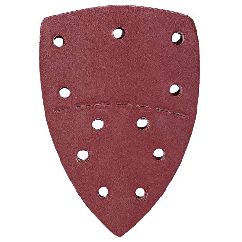 60pcs Sandpapier dreieckige Schleifblätter hochwertiges Schleifpapier mit 11 Löchern für Holzmetallkastzstoffpolier 140 x 140 x 100 mm Aluminiumoxid (180.) von Adfaga