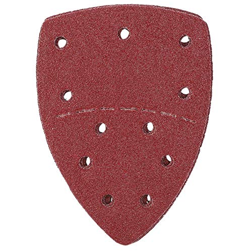 60pcs Sandpapier dreieckige Schleifblätter hochwertiges Schleifpapier mit 11 Löchern für Holzmetallkastzstoffpolier 140 x 140 x 100 mm Aluminiumoxid (40.) von Adfaga
