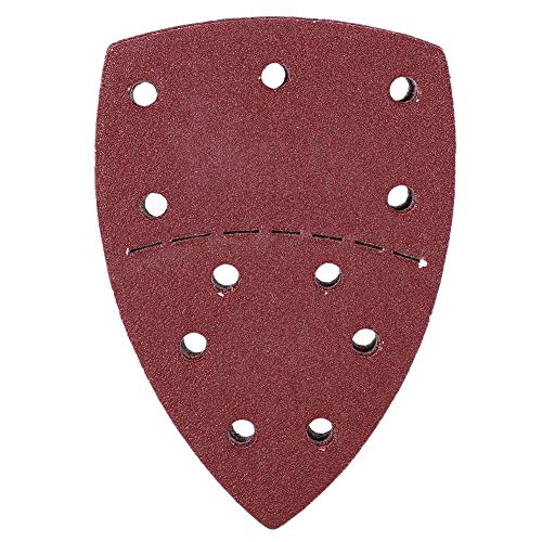 60pcs Sandpapier dreieckige Schleifblätter hochwertiges Schleifpapier mit 11 Löchern für Holzmetallkastzstoffpolier 140 x 140 x 100 mm Aluminiumoxid (60.) von Adfaga