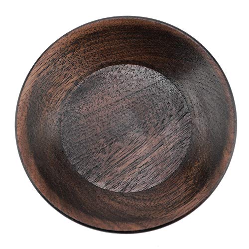 7,5 cm Kleine Holzschale, rundes Tablett dunkler Holzschild, handpolierte Holz -Servierteller für Essen, Mehrzweckfruchtdessert -Käsebrett für die Küche Essfeier (7,5 cm) von Adfaga