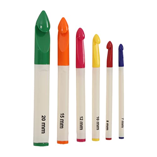 ADFAGA 6PCS Ergonomisches Kunststoffhäkchen -Haken -Kit mit bequemem glänzendem Griff und klaren Größenmarkierungen zum Weben von Decken Schals für Häkelanfänger und Experten ADFAGA 6PCS Ergonomisches Kunststoffhäkchen -Haken -Kit mit bequemem glänzendem Griff und klaren Größenmarkierungen zum Weben von Decken Schals für Häkelanfänger und Experten von Adfaga