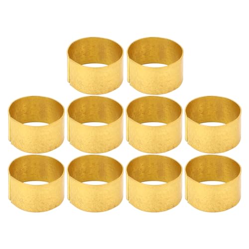 Adfaga 10pcs Metallnähung Dimble Set Haltbarer Eisenfinger -Beschützer für Handnähte Quilt Stickerei Open Top Design Easy Grip Nadel Control von Adfaga