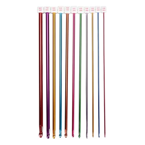 Adfaga 11pcs Aluminiumhäkeln Haken Setzen Sie farbenfrohe Stricknadeln 2 mm bis 8 mm professionelle Häkeln für Anfängerxperten Craft -Projekte Adfaga 11pcs Aluminiumhäkeln Haken Setzen Sie farbenfrohe Stricknadeln 2 mm bis 8 mm professionelle Häkeln für Anfängerxperten Craft -Projekte von Adfaga