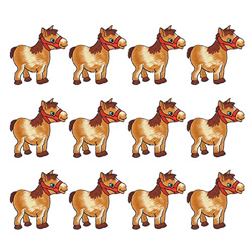 Adfaga 12pcs Sticker Stoffaufkleber emotiv -Applikationen DIY -Dekoration für Kleiderbeutel Accessoires Öko -freundliches Material 5.3 x 5 cm von Adfaga