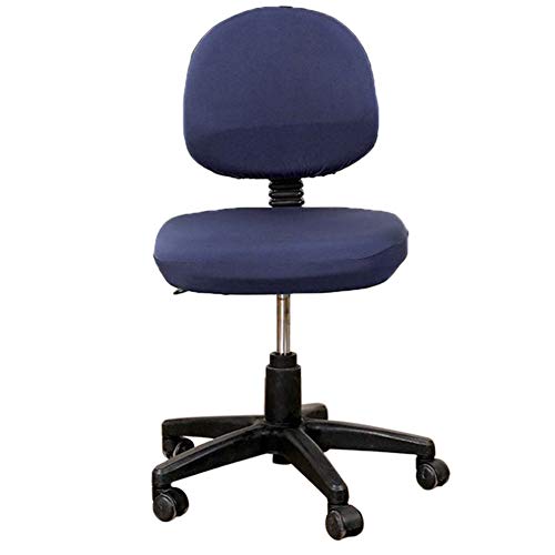 Adfaga 2 PCs Office Stuhl Cover, Dehnbare Schreibtischstuhlabdeckung mit Abdeckungen, Computerstuhlabdeckungen für Home Office, Drehstühle für Drehzahlstühle (Marine) von Adfaga