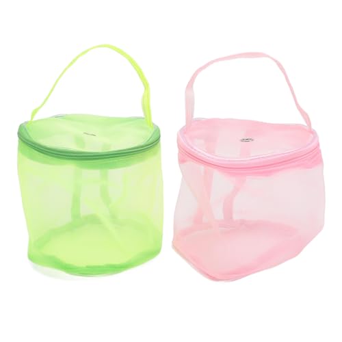 Adfaga 2pcs Mesh Garn Aufbewahrungsbeutel falten runder Strick Organizer mit Garnloch für Häkeln Haken Nähzubehör Reisen nach Hause Rosa Green 13x14 cm Adfaga 2pcs Mesh Garn Aufbewahrungsbeutel falten runder Strick Organizer mit Garnloch für Häkeln Haken Nähzubehör Reisen nach Hause Rosa Green 13x14 cm von Adfaga