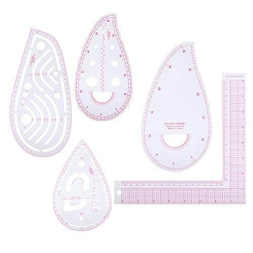 Adfaga 5pcs Multi -Funktion -Kurven -Lineal -Set mit integriertem Maßstab für Kleidungsdesign Schneiderung des Nähens L Form Kunststoff Lineal Leichtes langlebiges Messwerkzeug Adfaga 5pcs Multi -Funktion -Kurven -Lineal -Set mit integriertem Maßstab für Kleidungsdesign Schneiderung des Nähens L Form Kunststoff Lineal Leichtes langlebiges Messwerkzeug von Adfaga