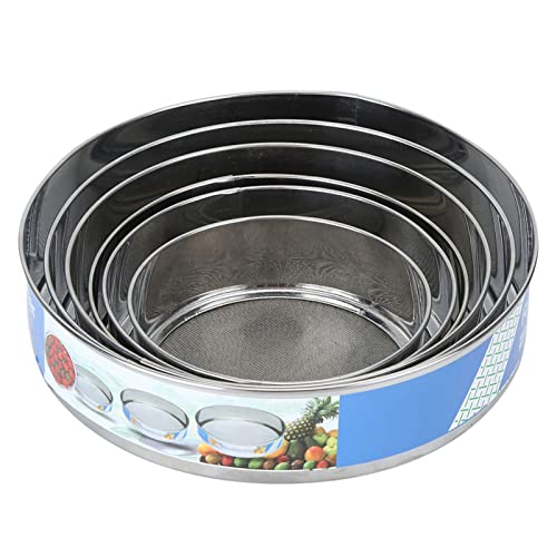 Adfaga 6-teiliges Set, Mehlsieb aus Edelstahl, feinmaschiges Backsieb, für die Küche zu Hause, professionelle Bäcker, langlebig, 40 Maschen, 15 cm bis 27 cm von Adfaga