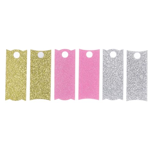 Adfaga Acrylname Tags Glitzer Name Teller DIY Cup Deckel Dekoration für Urlaubsveranstaltungen Partys Versammlungen 24 Stücke unvollendete 40 -Unzen -Tasse Deckel Name Teller von Adfaga