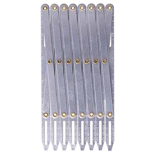 Adfaga Aluminium Expanding Sewing Gauge Lurer Lineal einstellbares multifunktionales Messwerkzeug für DIY -Handwerksanschlüsse und Vorhang und Anti -Rost -Dauerhaft von Adfaga