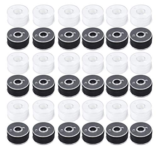 Adfaga Bobbins Box Set 36 Spulen Nähfäden transparente Aufbewahrungskoffer Plastikspulen für Nähmaschinen DIY -Handwerk handgefertigte Kleidung Reparatur Standardgröße Universal Fi von Adfaga