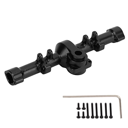 Adfaga CNC Metall Hinterachse Gehäuse Hülle Aluminium -Legierungs -Upgrade -Teile für Axial SCX24 AXI90081 AXI00001 AXI00002 1/24 RC -Auto mit Befestigungsschrauben und Schraubensc (Schwarz) von Adfaga