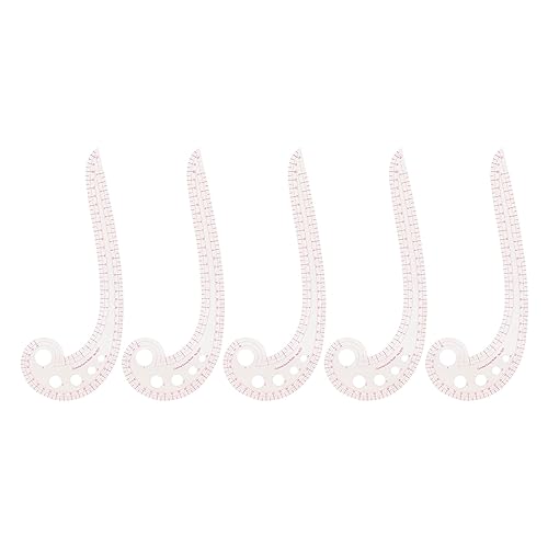 Adfaga Comma -Form -Kurvenurlurer Französisch Nählineer transparent 5pcs hohe Genauigkeit DIY -Muster Herrscher für Schneiderdesigner Studenten und Anfänger Kunststoff 42 cm 26 cm von Adfaga