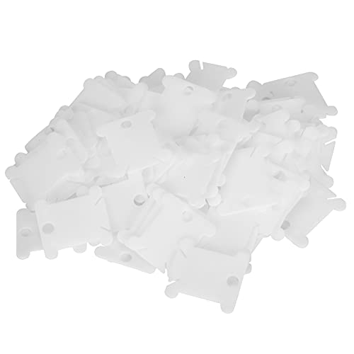 Adfaga Cross -Stitch -Spulen Kunststoff -Faden -Wickelbrett 100pcs hoher Qualität glattes haltbarer Zahnseide Organizer für Stickereien 3.6x3.7 cm von Adfaga