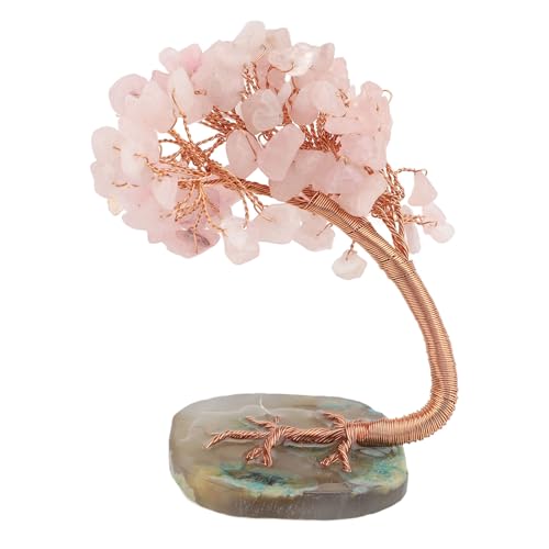 Adfaga Crystal Stone Wealth Tree Feng Shui Ornament Elegante handgefertigte Tischdekoration mit euchten Basis Kupferdrahtgewickelungszweige für Home Office Desk einzigartige Adfaga Crystal Stone Wealth Tree Feng Shui Ornament Elegante handgefertigte Tischdekoration mit euchten Basis Kupferdrahtgewickelungszweige für Home Office Desk einzigartige von Adfaga